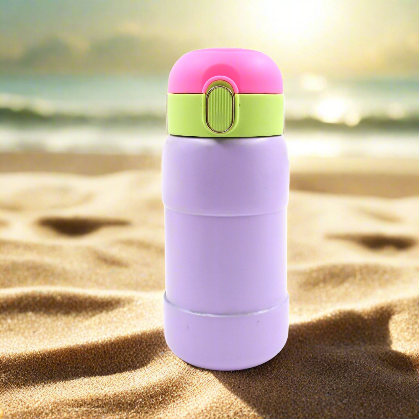 Duckstainless Steel Water Bottle For Kids Adults Steel Flask Metal Thermos Spill Proof Cap Closure Bpa Free For School Home Office Drinkware 400 Ml - LootFaat