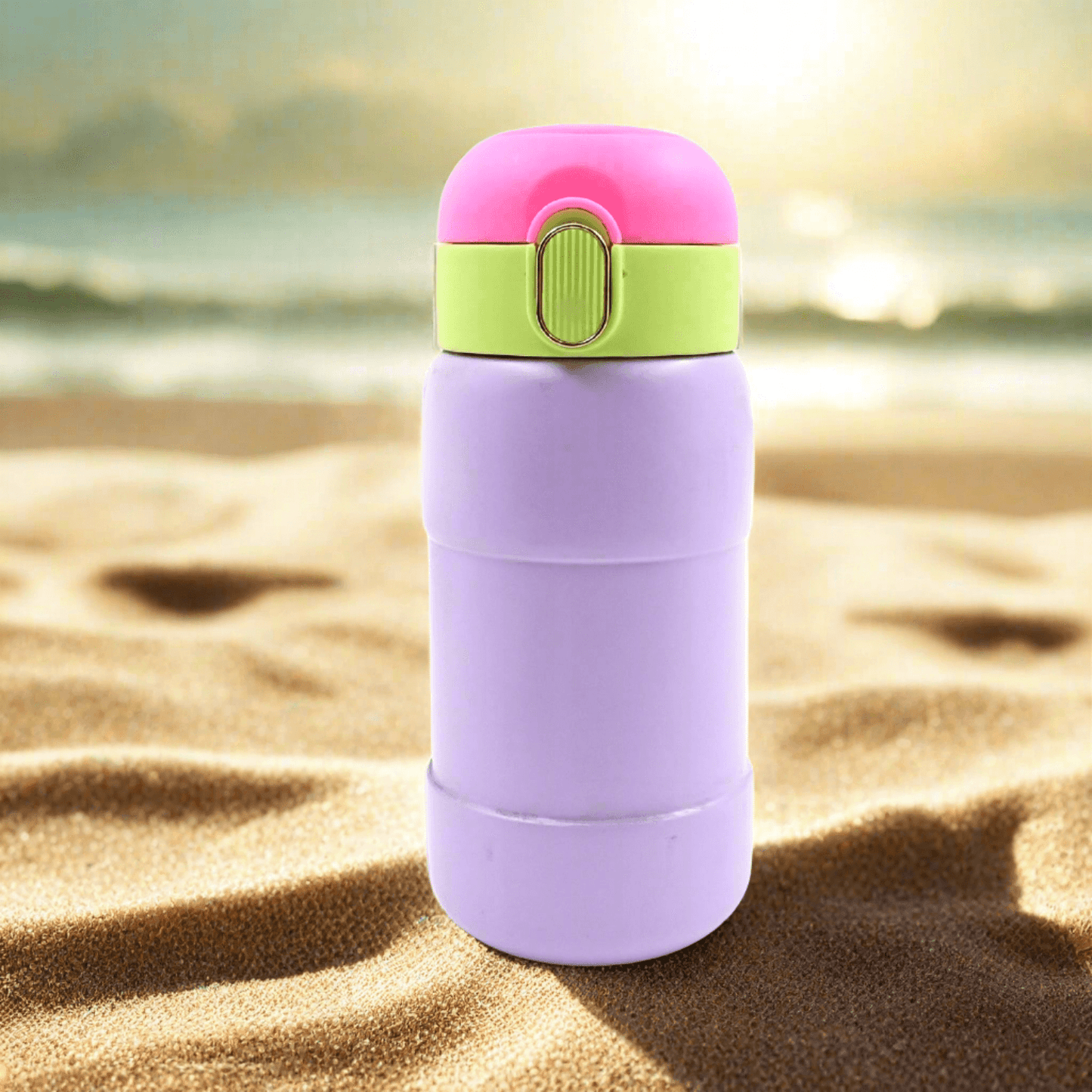Duckstainless Steel Water Bottle For Kids Adults Steel Flask Metal Thermos Spill Proof Cap Closure Bpa Free For School Home Office Drinkware (1 Pc Mix Design) - LootFaat