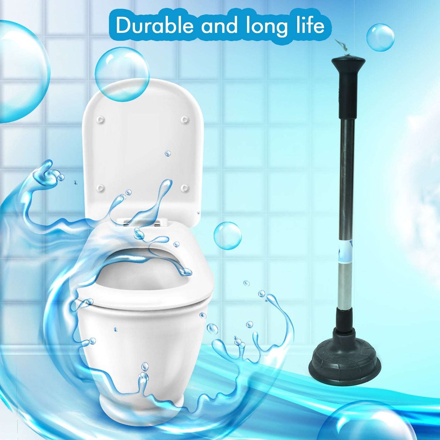 Drain Unblocker Cleaner Sink Plunger Cleaning Pump For Kitchen Sink Toilet Bathroomoilet_plunger_pump - LootFaat