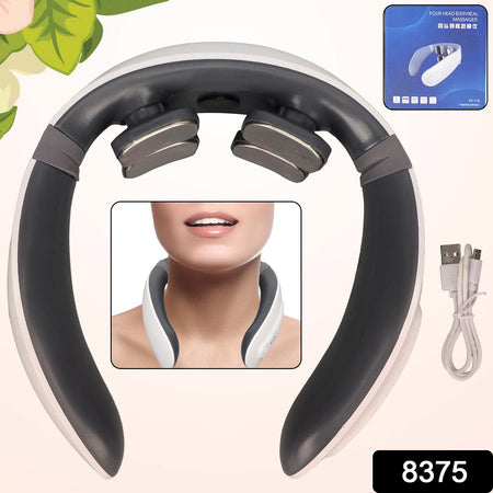 4 Heads Smart Electric Neck And Back Pulse Massager (1 Pc) - LootFaat