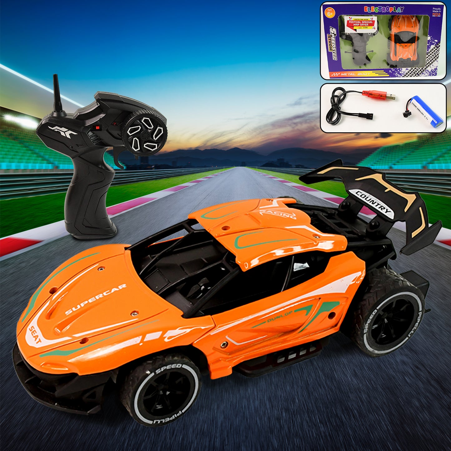 Metal RC Supercar: High-Speed Remote Control Racing Car