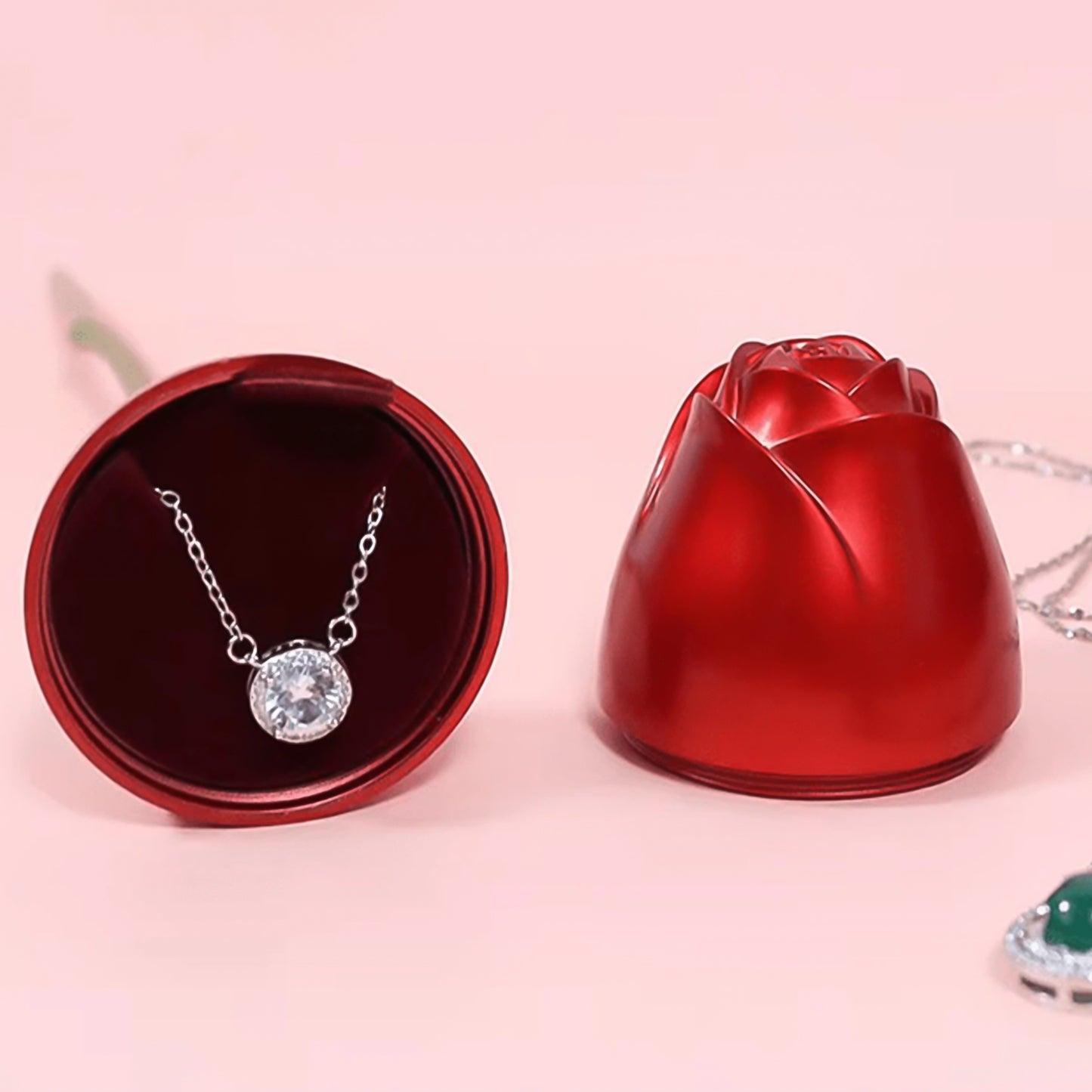 Metal Red Rose Couple Jewelry Box-fancy Jewelry Box (1 Pc) - LootFaat