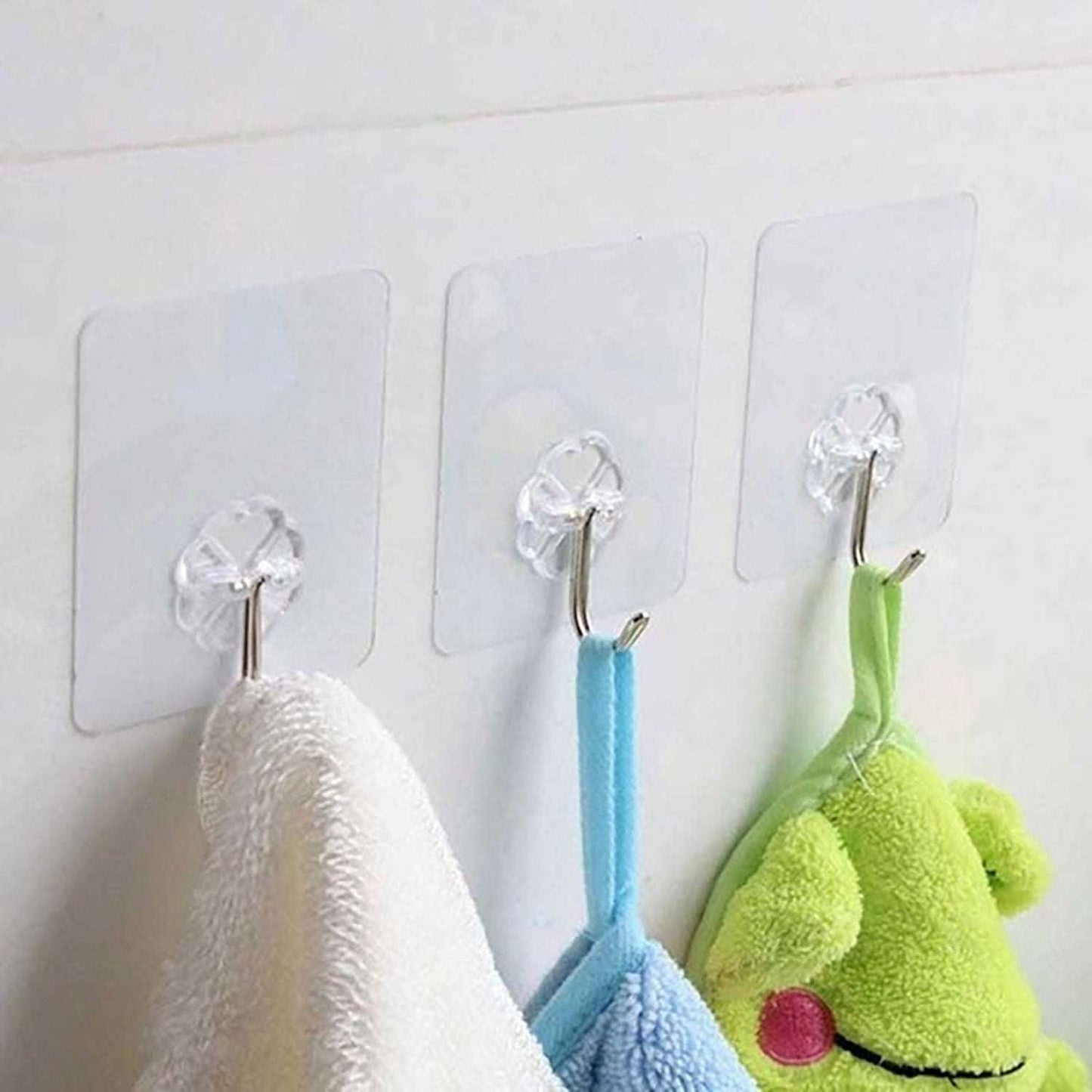 Multipurpose Strong Small Stainless Steel Adhesive Wall Hooks - LootFaat