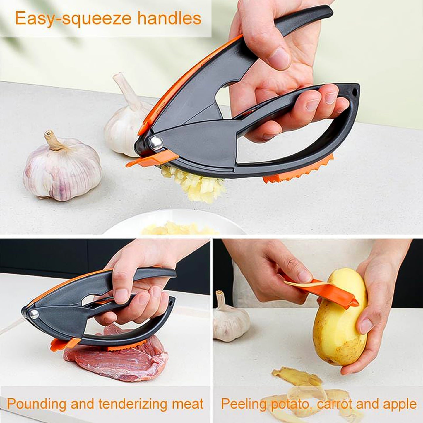 Multifunctional Garlic Press Garlic Mincing Crushing Tool (1 Pc) - LootFaat