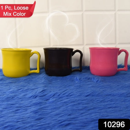 Premium Plastic Coffee Tea Cups Mug With Handle (1 Pc Loose Mix Color) - LootFaat
