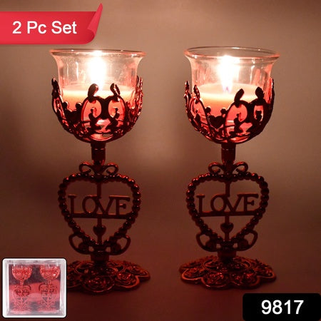 Tea Lights Holder Candle Stand (2 Pc Set) - LootFaat