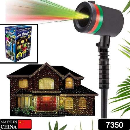 Star Fairy Motion Laser Lights Projector For Garden Lawn Landscape Outdoor Indoor Home Office Diwali Christmas Navratri Decorative Light Party (No Remote Button Multicolour) - LootFaat