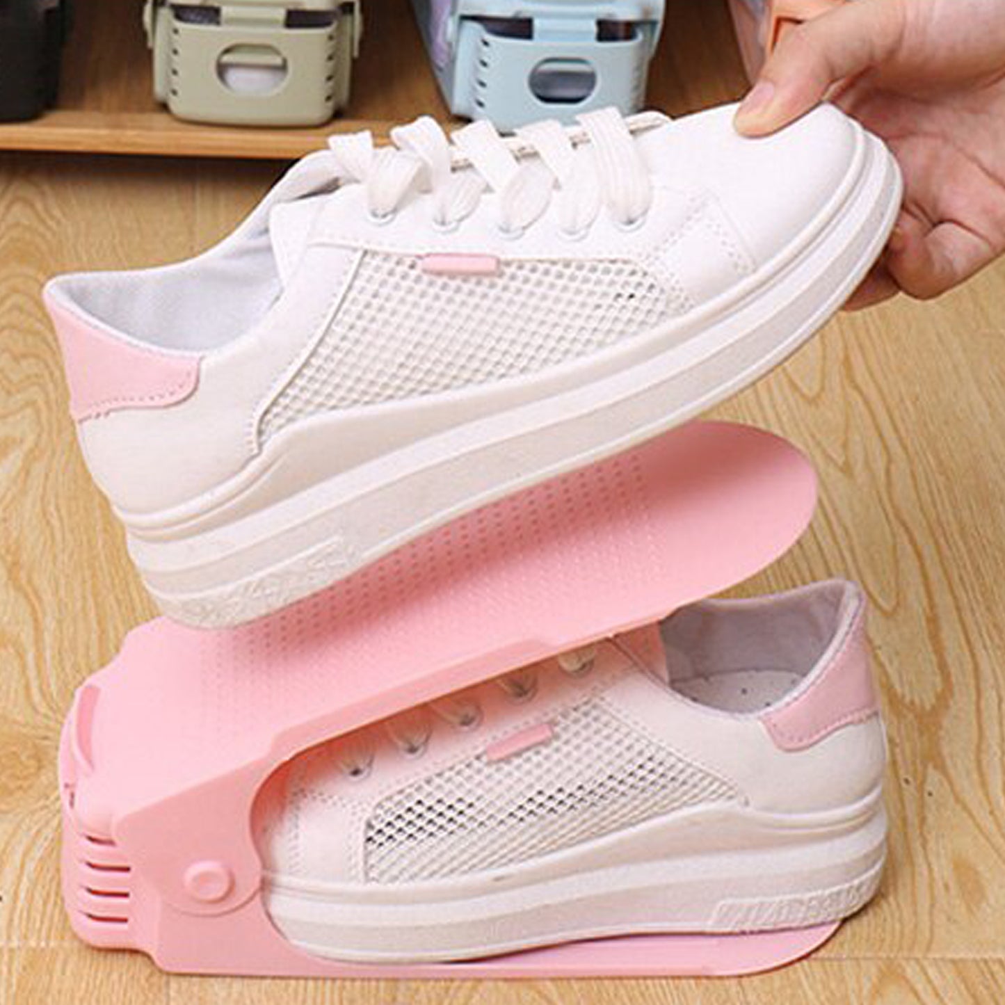 Adjustable Folding Shoe Slots Organizer. - LootFaat