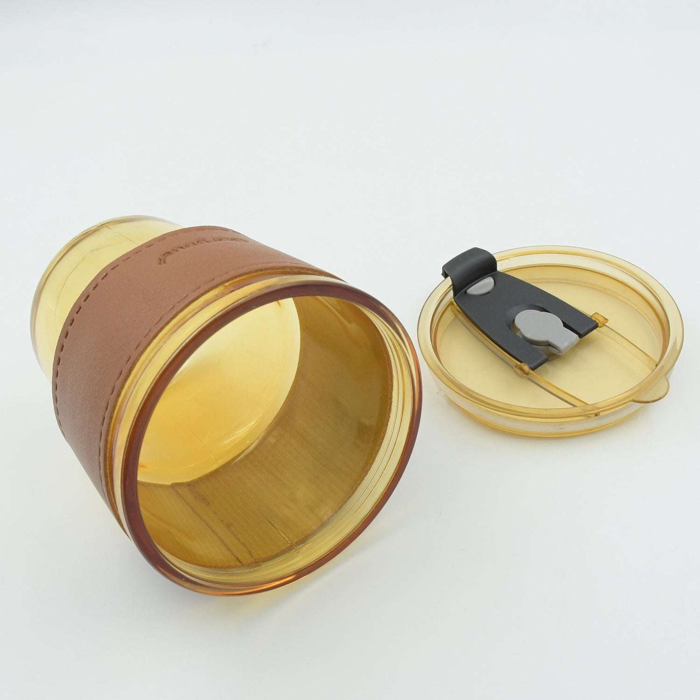 Home Glass Coffee Mugtea Cup With Glass Straw And Leakproof Lid Travel Friendly Cups With Heatproof Sleeves - LootFaat