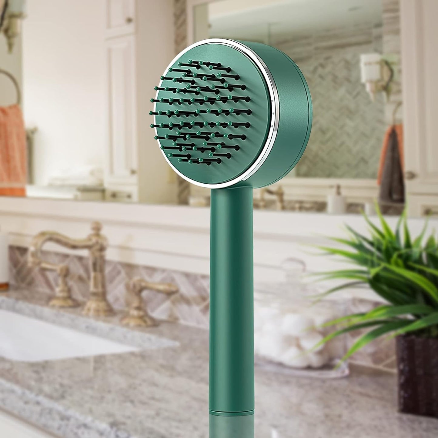 Air Cushion Massage Brush Airbag Massage Comb With Long Handle Self-cleaning Hair Brush Detangling Anti-static For All Hair - LootFaat