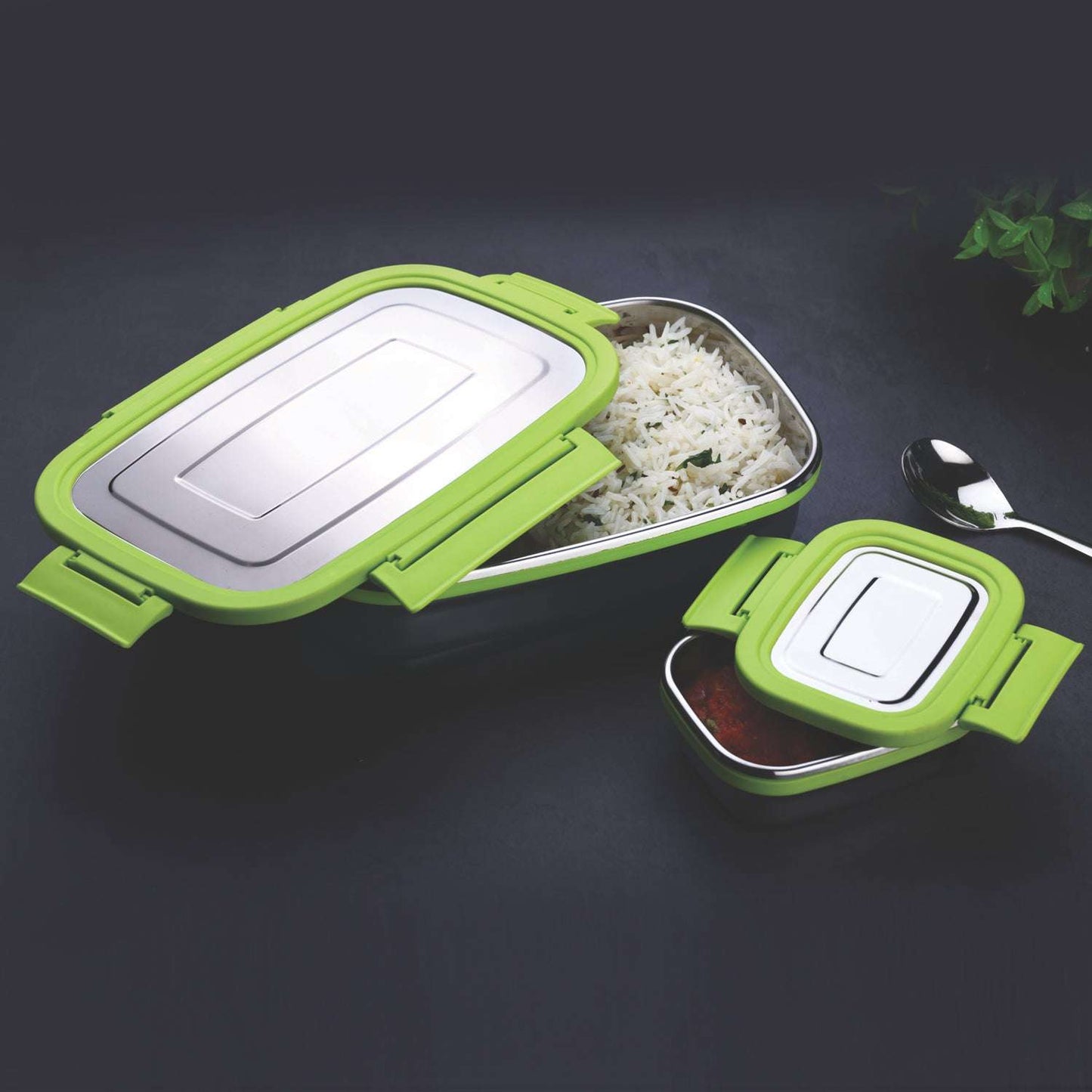 8133 Ganesh Junior Stainless Steel Lunch Pack For Office School Use
