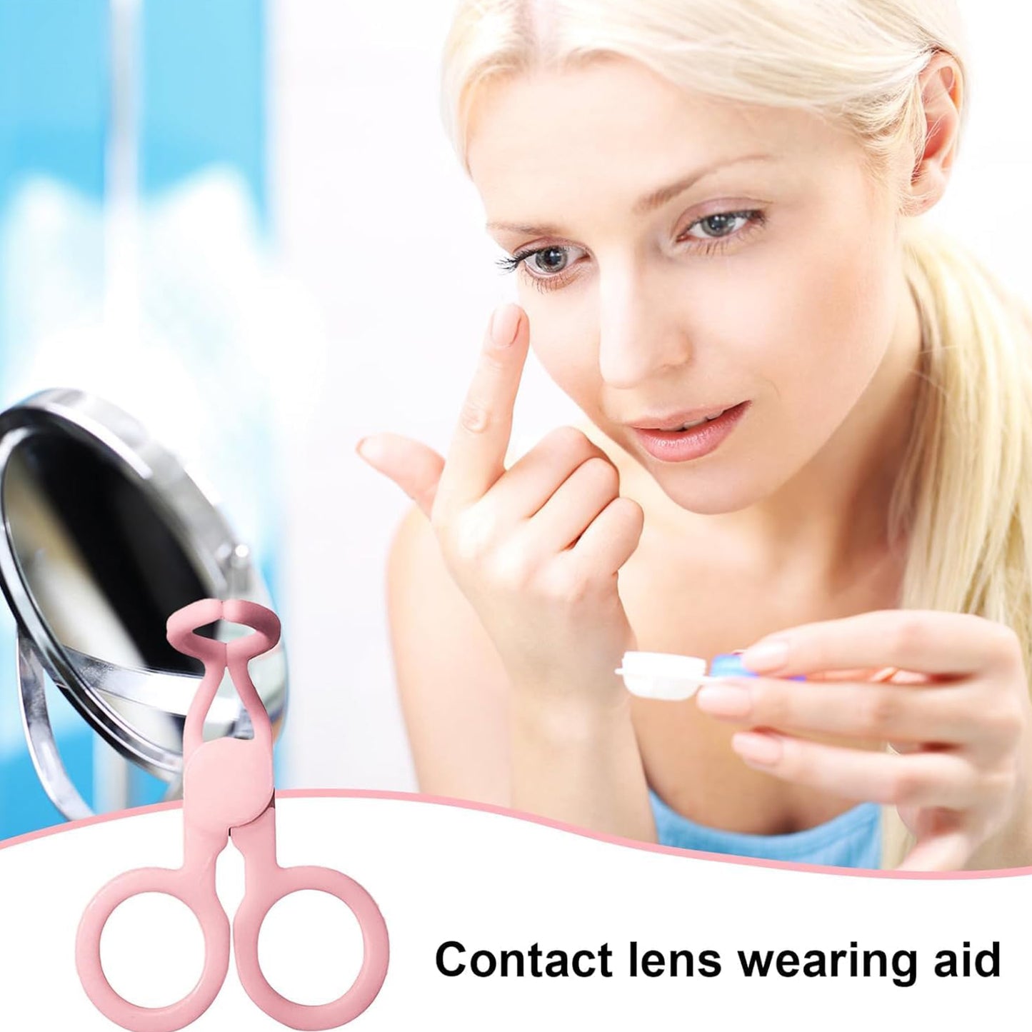 Plastic Ergonomic Women Eye Care Contact Lenses Inserter Remover Tool (1 Pc) - LootFaat