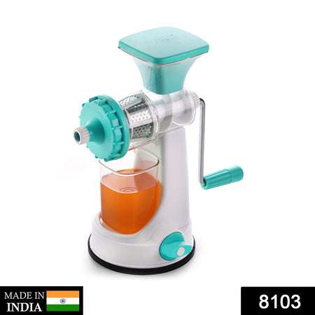 8103 Ganesh Kitchenware Plastic Hand Juicer New Smart Fruit Vegetable Multipurpose Juicer (Colorrandom Greenblueredorange) ( Colors May Vary ) (Multicolor Pack Of 1)