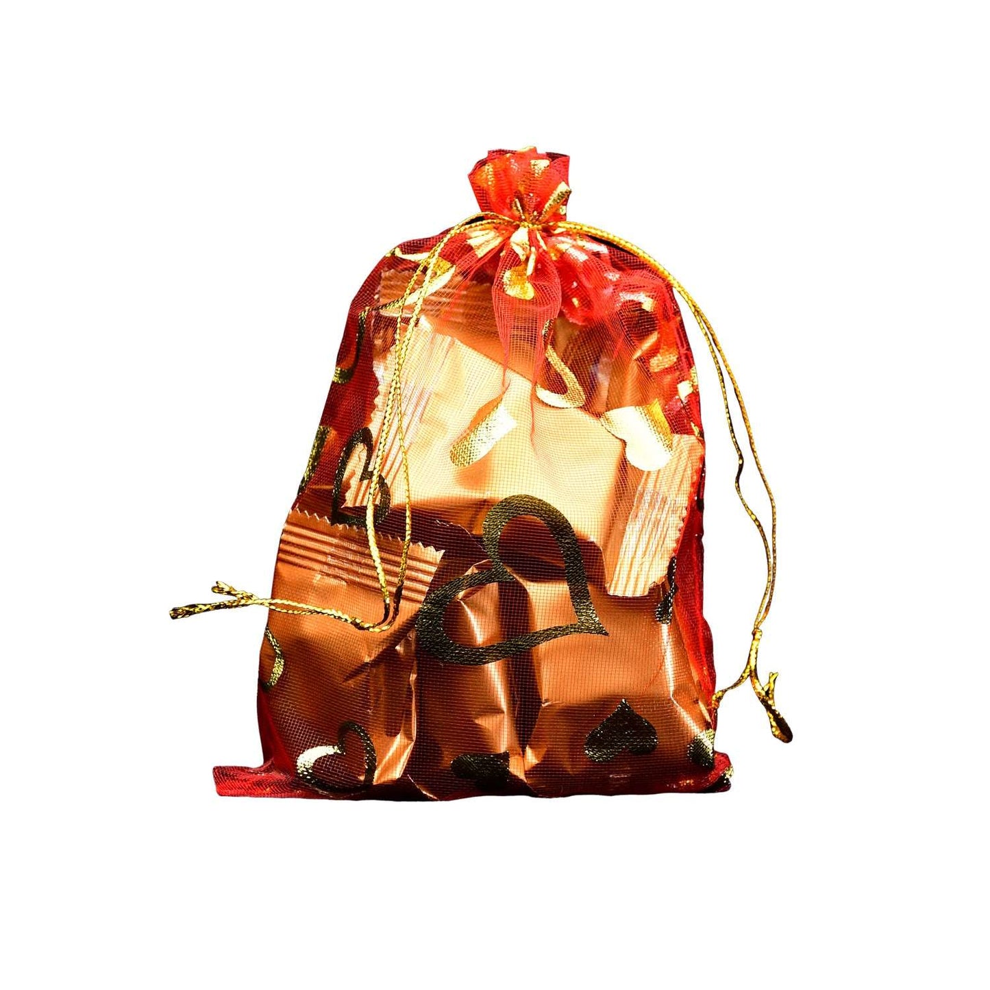 Net Fabric Drawstring Pouch For Dry Fruits Packing Organza Shagun Potli Baba Wedding Party Favor Gift Bags - LootFaat