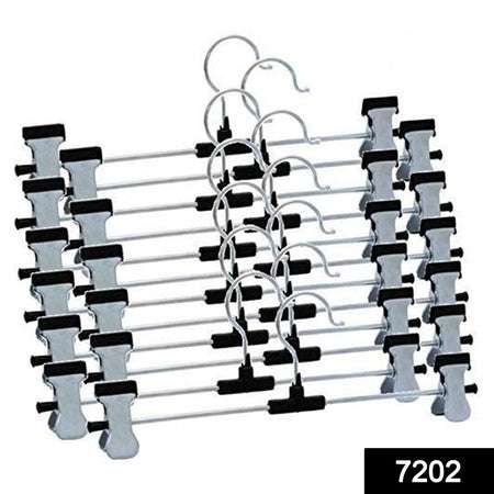 Hangers With 2-adjustable Anti-rust Clips (Pack Of 12) - LootFaat