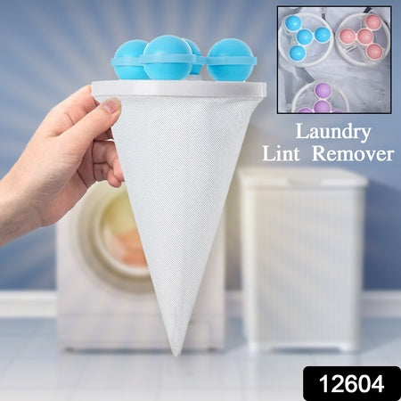 Laundry Ball Floating Pet Fur Lint Hair Catcher Household Reusable Washing Machine Floating Lint Mesh Bag Hair Filter Net Pouch Washing Lint Hair Remover Net Mesh Bag Dryer (1 Pc) - LootFaat