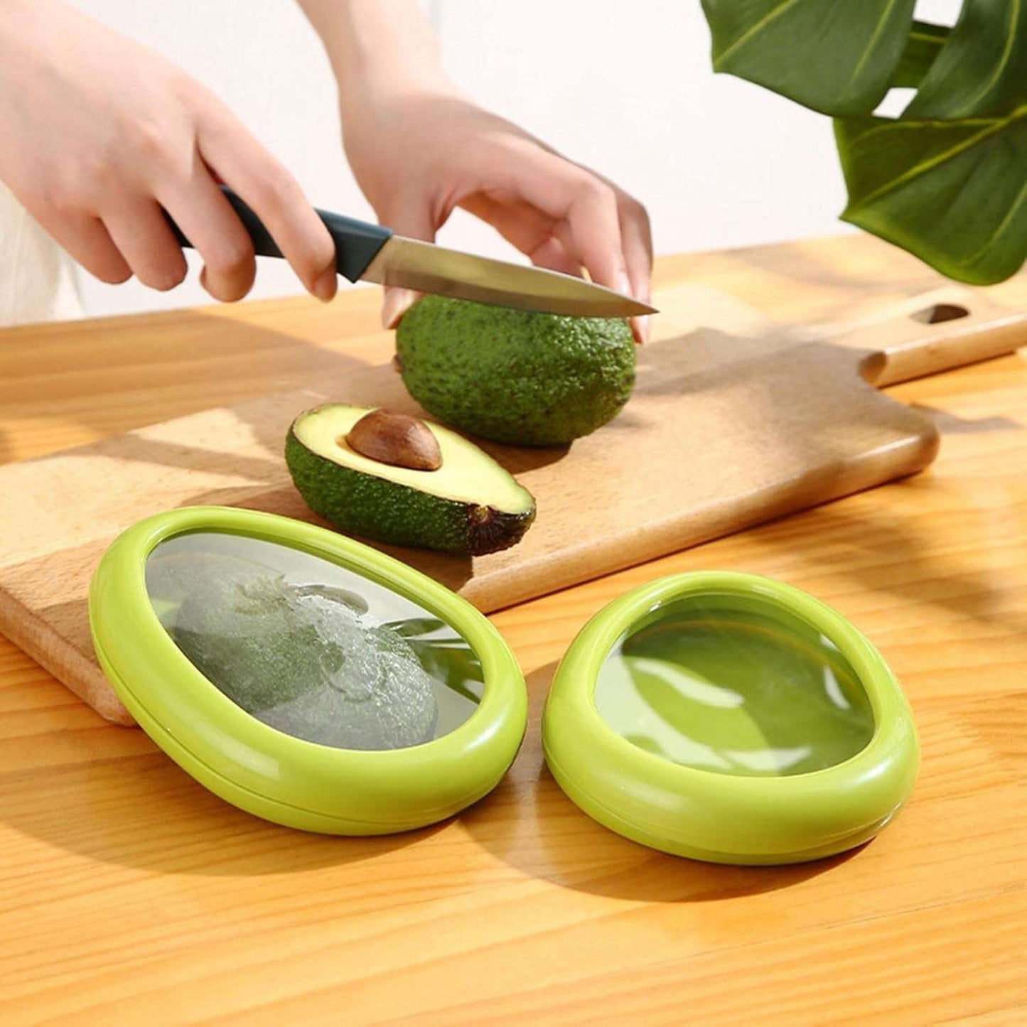 Green Oval Shape Vegetable Container Premium Fruits Saver Keeper (1 Pc) - LootFaat