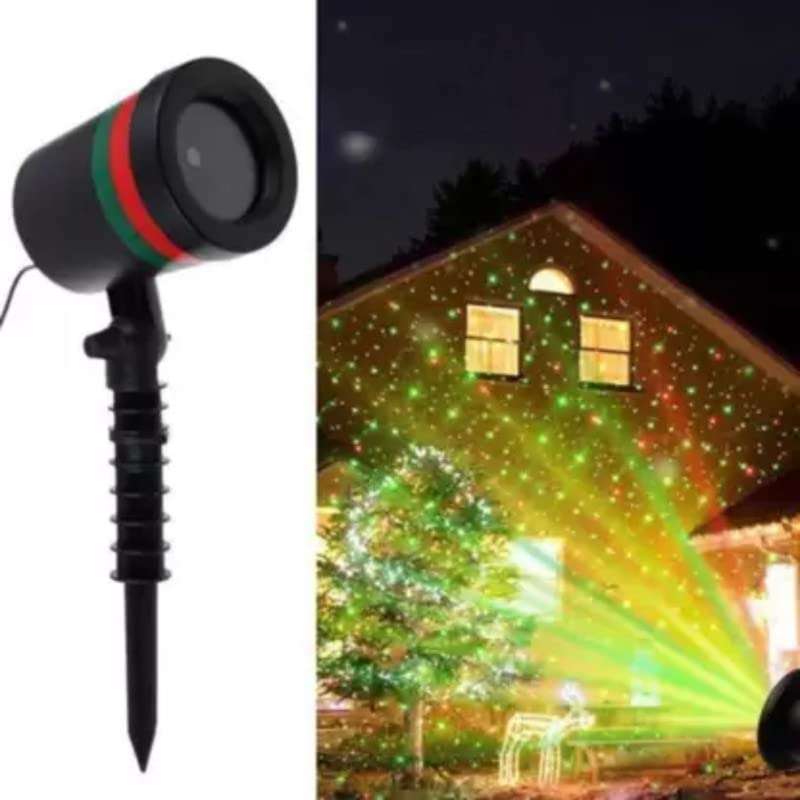 Star Fairy Motion Laser Lights Projector For Garden Lawn Landscape Outdoor Indoor Home Office Diwali Christmas Navratri Decorative Light Party (No Remote Button Multicolour) - LootFaat