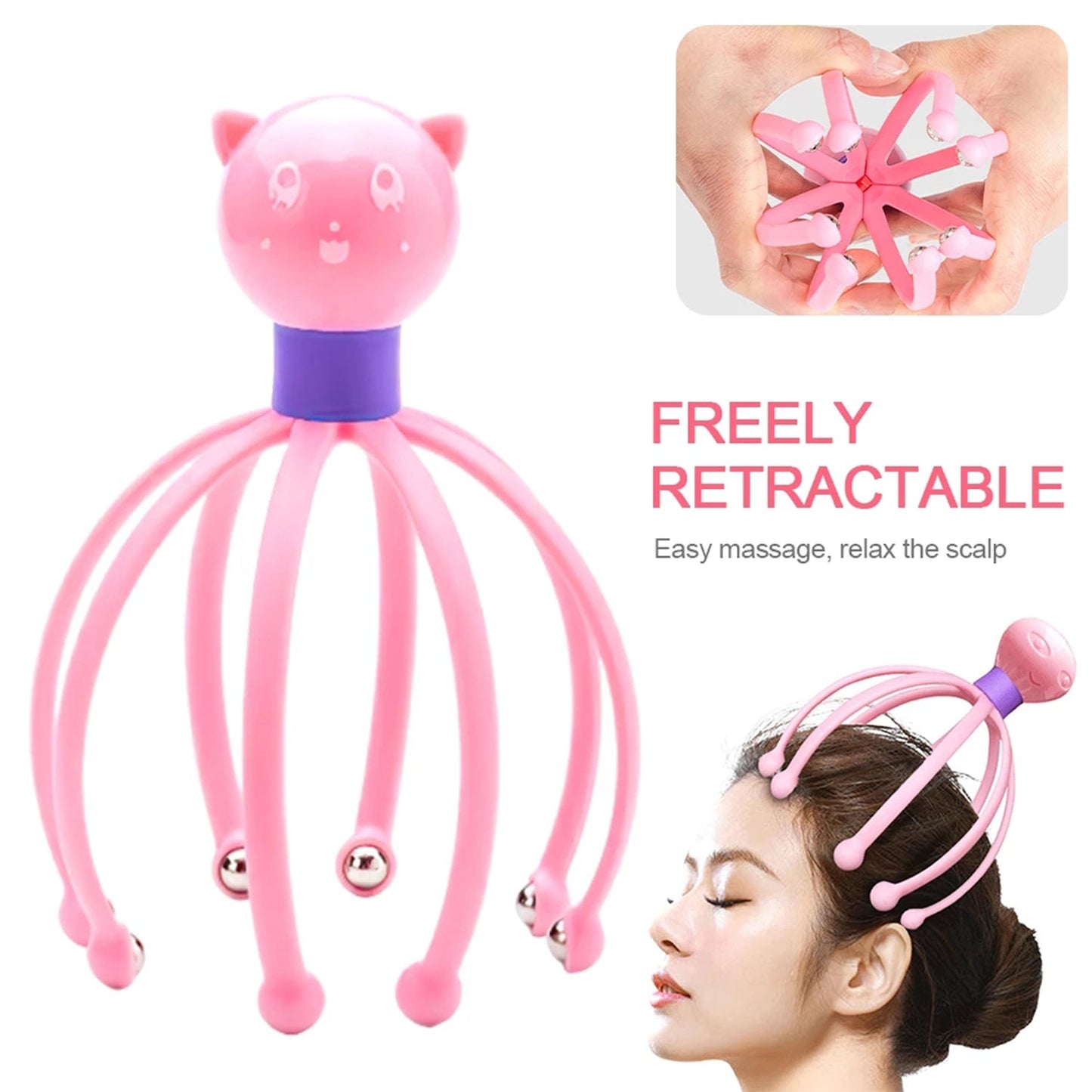 Octopus Stress Relief Therapeutic Scalp Massager - LootFaat