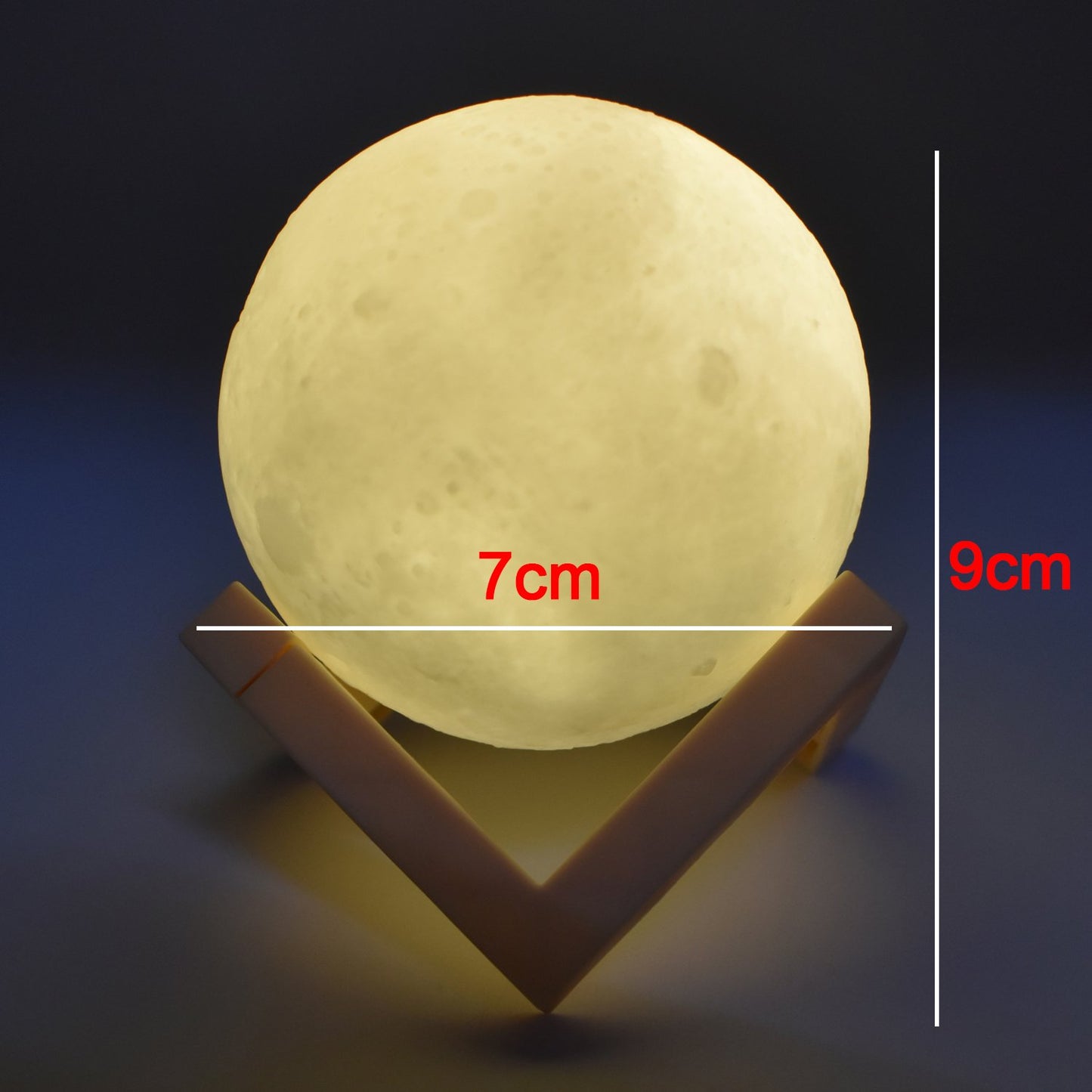 3d Power Moon Lamp With Touch Control Adjust Brightness - LootFaat