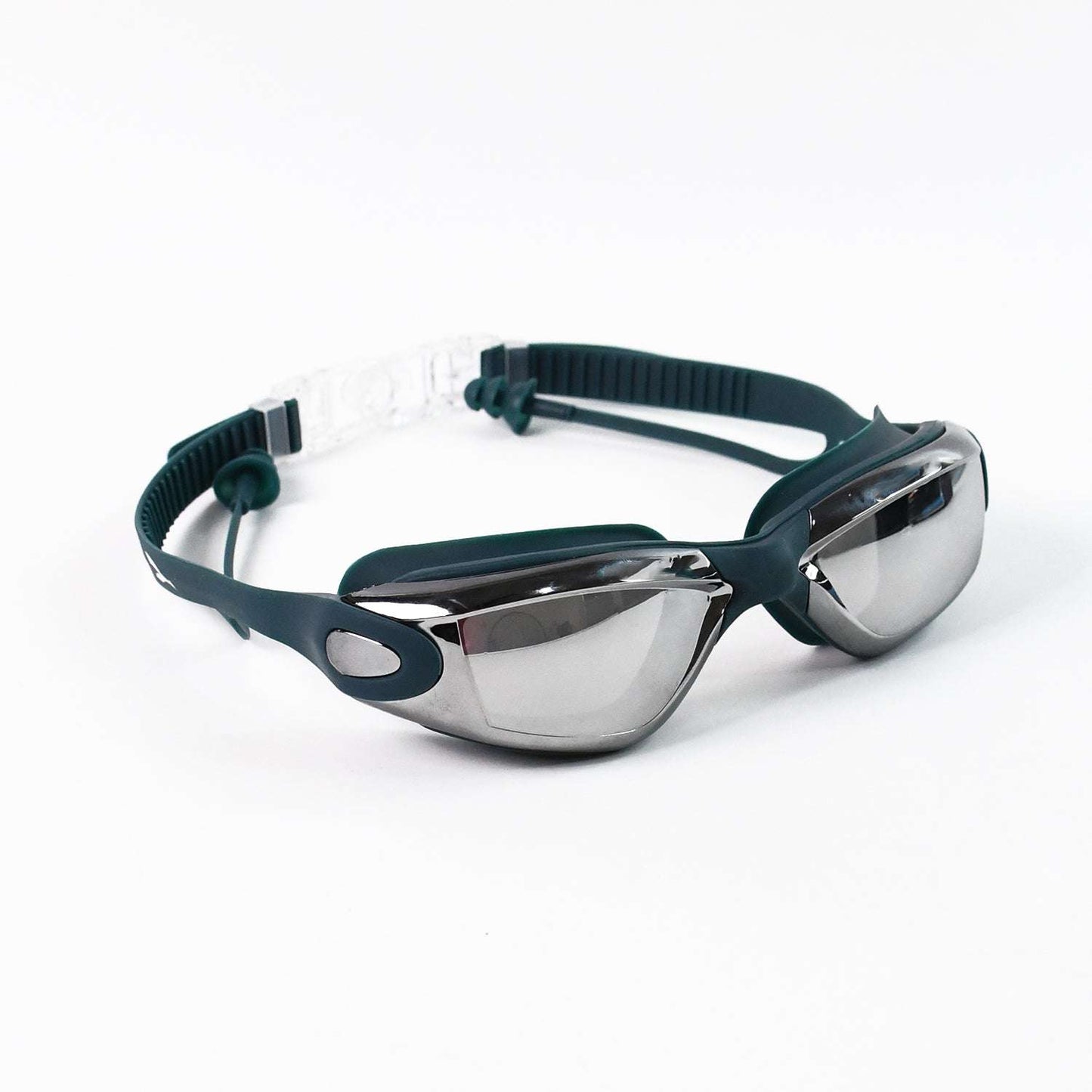 Mirrored Swimming Goggles - Anti-Fog UV Protection with Earplugs
