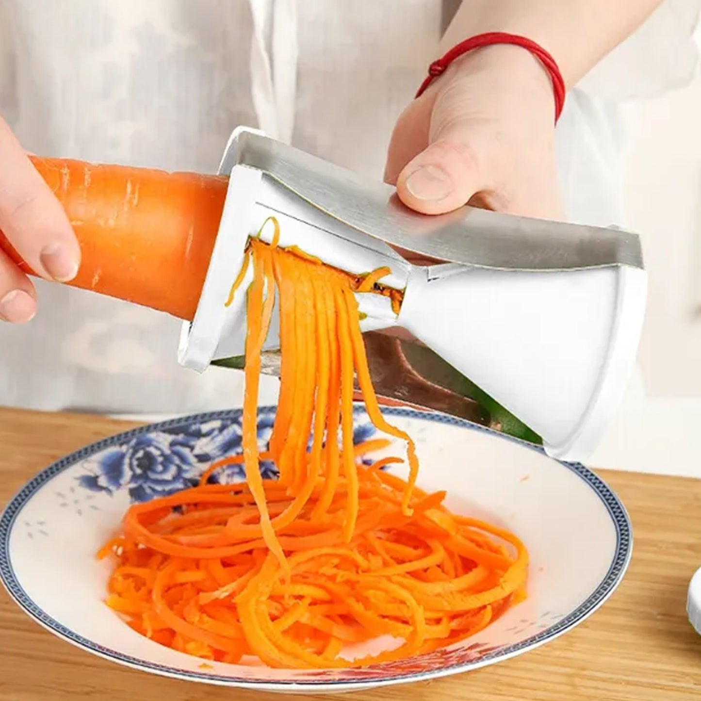 Portable Spiralizer Vegetable Slicer Handheld Spiralizer Peeler Stainless Steel Spiral Slicer For Salad Vegetables Fruit Slicer - LootFaat