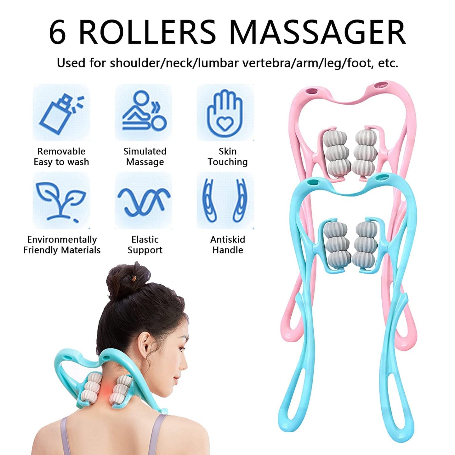 Neck Shoulder Massager Portable Relieving The Back For Men Relieving The Waist Women (1pc) - LootFaat