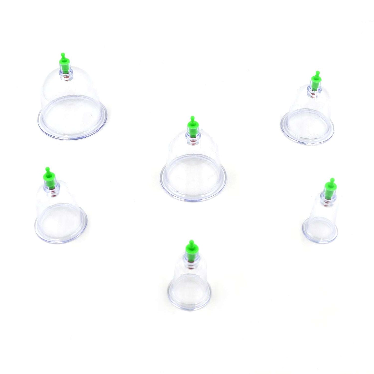 Vacuum Cupping Set 6 Pcs Kit Pull Out A Vacuum Apparatus Therapy Relax Massagers Curve Suction Pumps - LootFaat