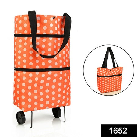 Folding Cart Bags Trolley Shopping Bag For Travel Luggage - LootFaat
