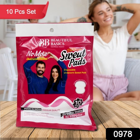 Underarms Sweat Pads Disposable Highly Absorbent Pads Cotton Anti-allergic Anti Bacteria Anti Smell Underarm Perspiration Pad For Men And Women (Pack Of 10) - LootFaat