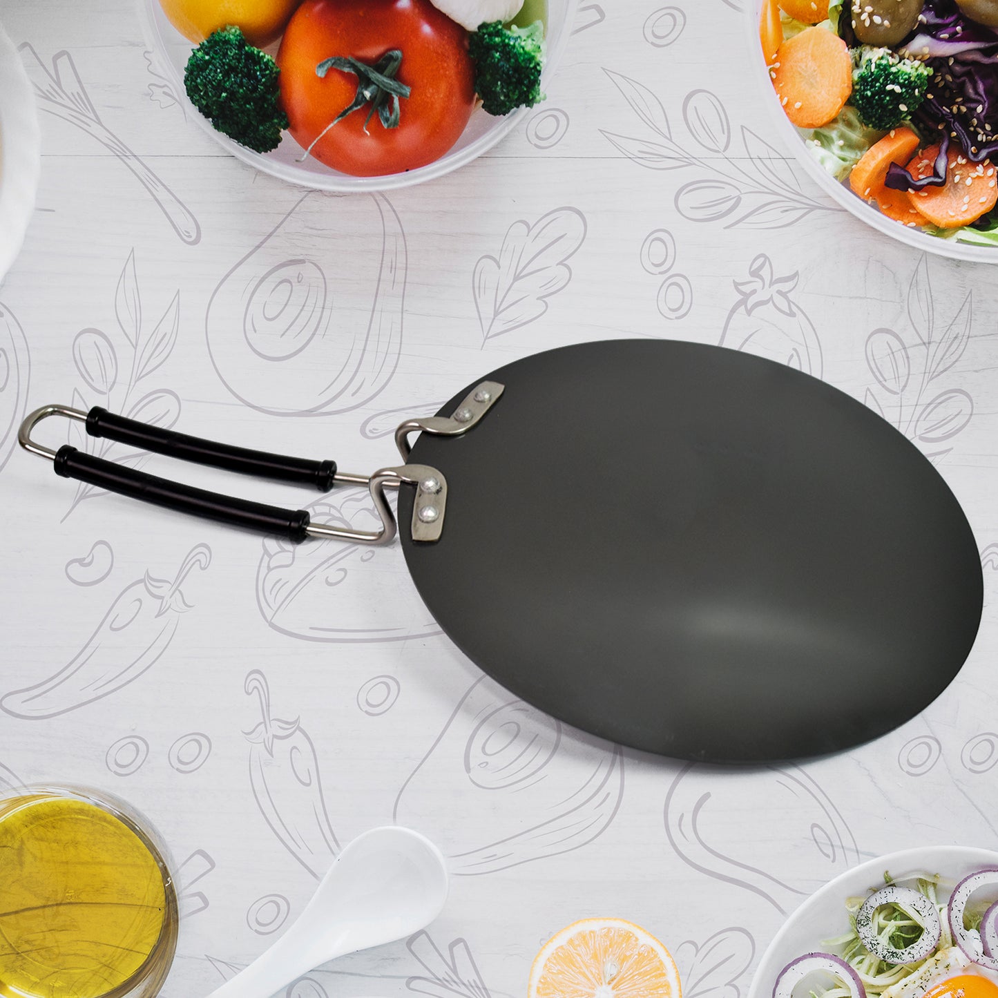 Multi Purpose Aluminium Rays Roti Tawa (9 Inch) - LootFaat