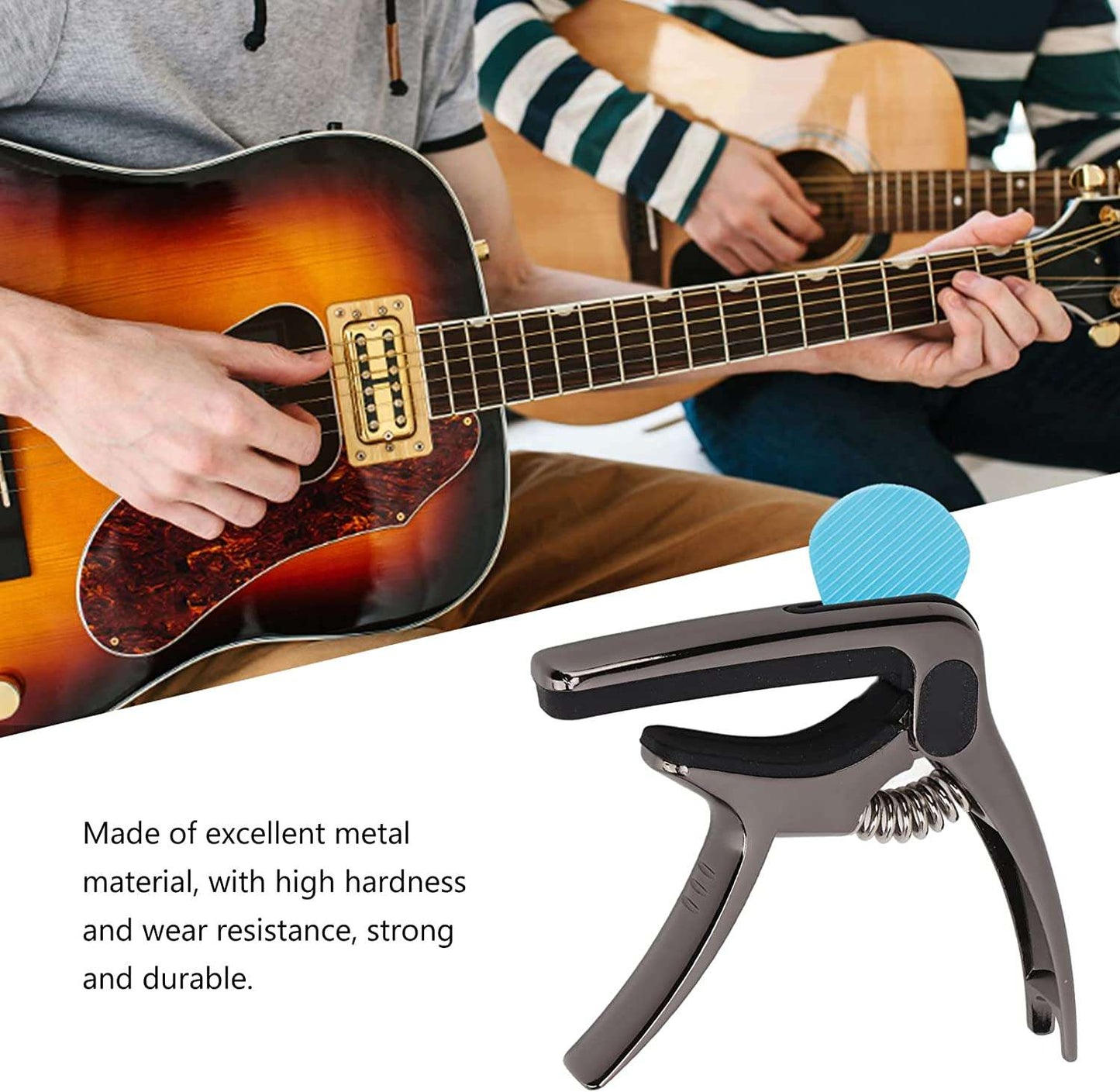 Guitar Capo With Pickup Stand Soft Pad For Acoustic And Electric Guitar Ukulele Mandolin Banjo Guitar Accessories - LootFaat