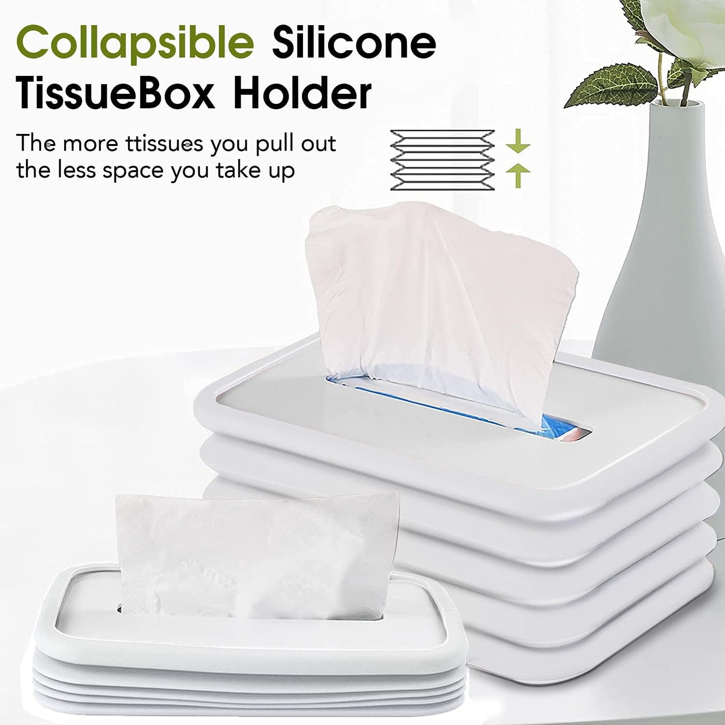 Tissues Holder Silicone Simple Tissue Box Tissues Cylinder Tissues Cube Box Tissue Holder For Bathroom Office Car Bedroom For Bathroom Room Office Car - LootFaat