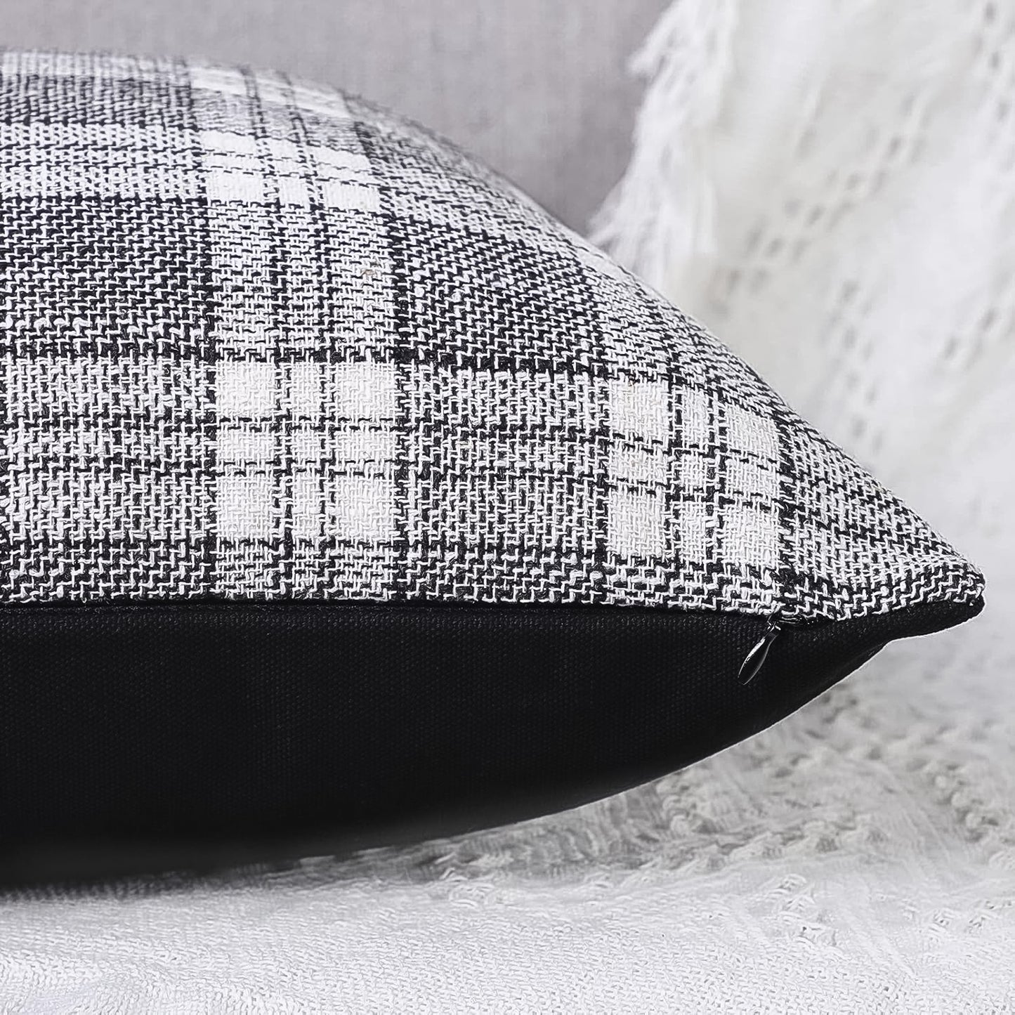 Pillow Covers Cushion Cases Soft Leather And Cotton (23 22 Inch 1 Pair 2 Pc) - LootFaat