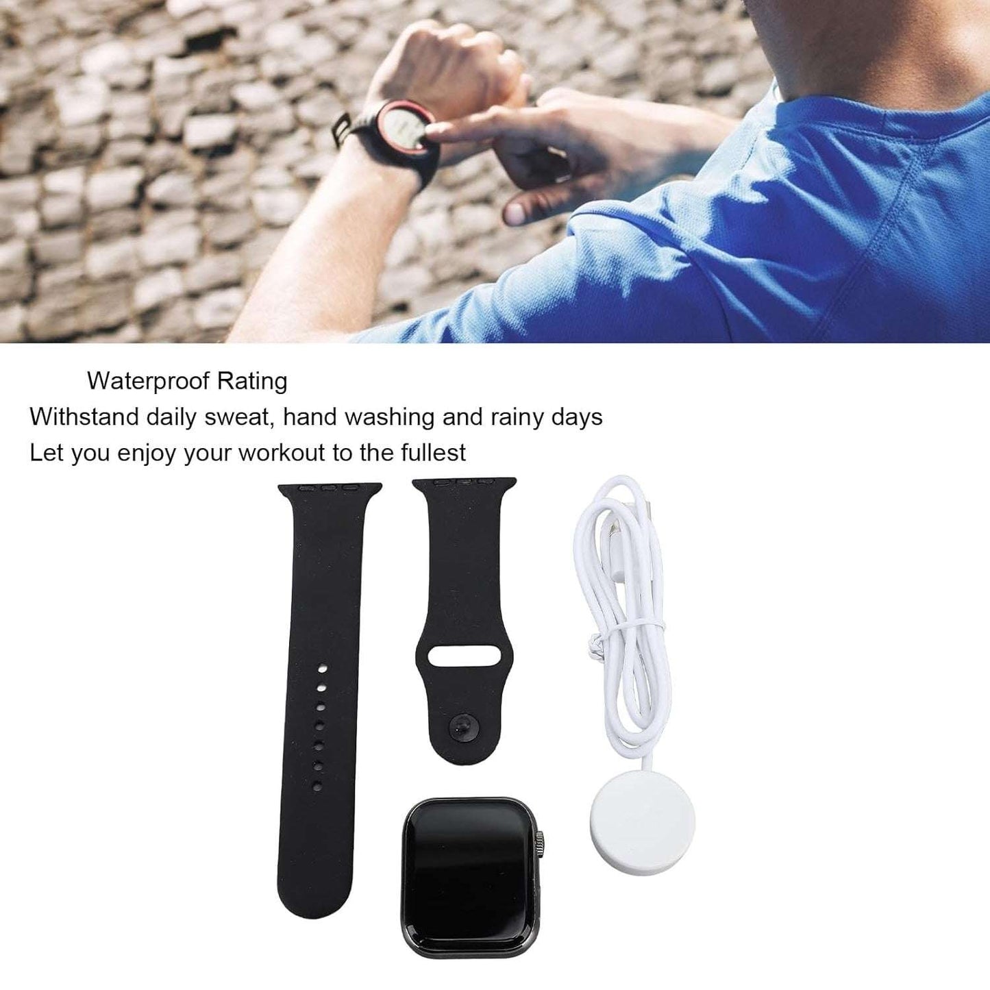 Tx10 Pro Max Large Display Wireless Charging Smartwatch (1 Pc) - LootFaat