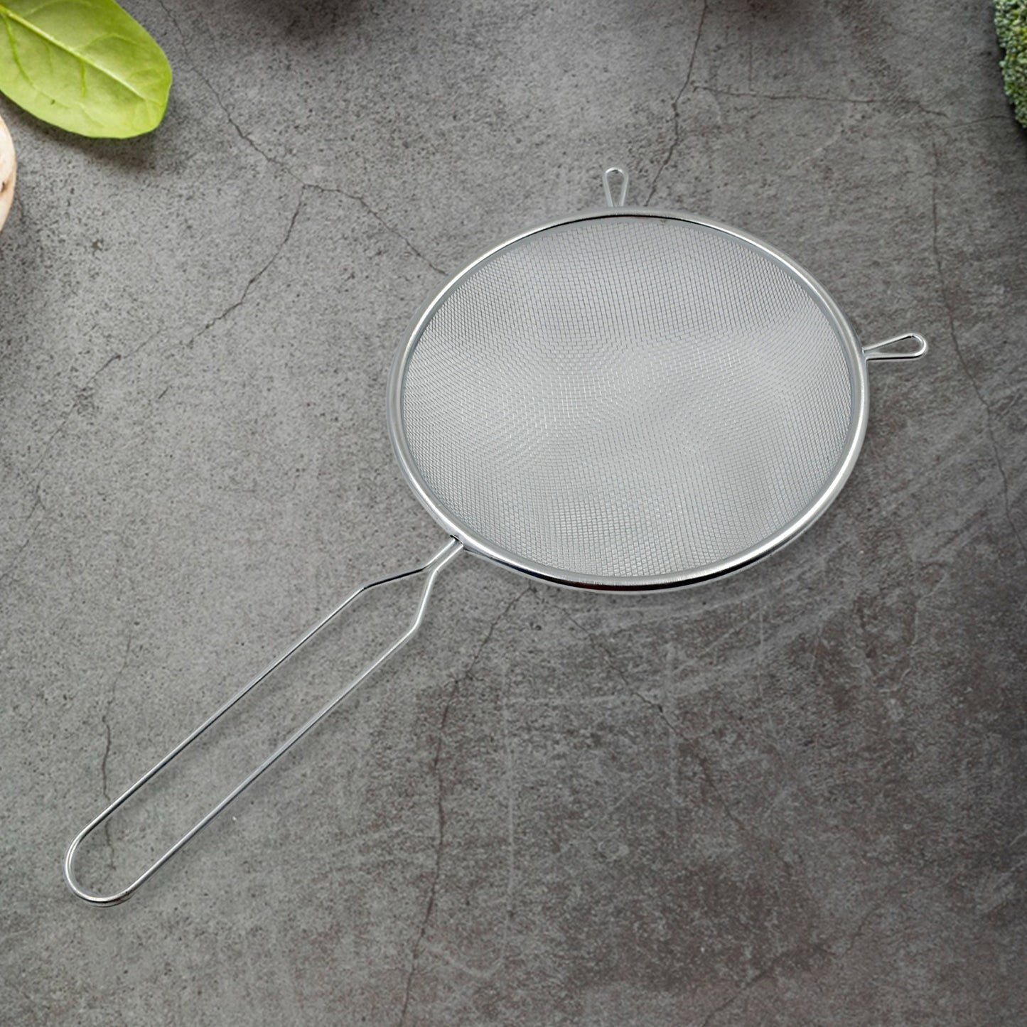 Big Mesh Strainer With Handle Stainless Steel Oil Straine Mesh Sieve Strainer(1 Pc) - LootFaat