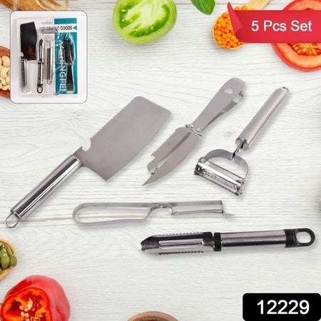 Multifunctional Peeler Grater Fruit Peeler Kitchen Household Gadget Set (5 Pc Set) - LootFaat