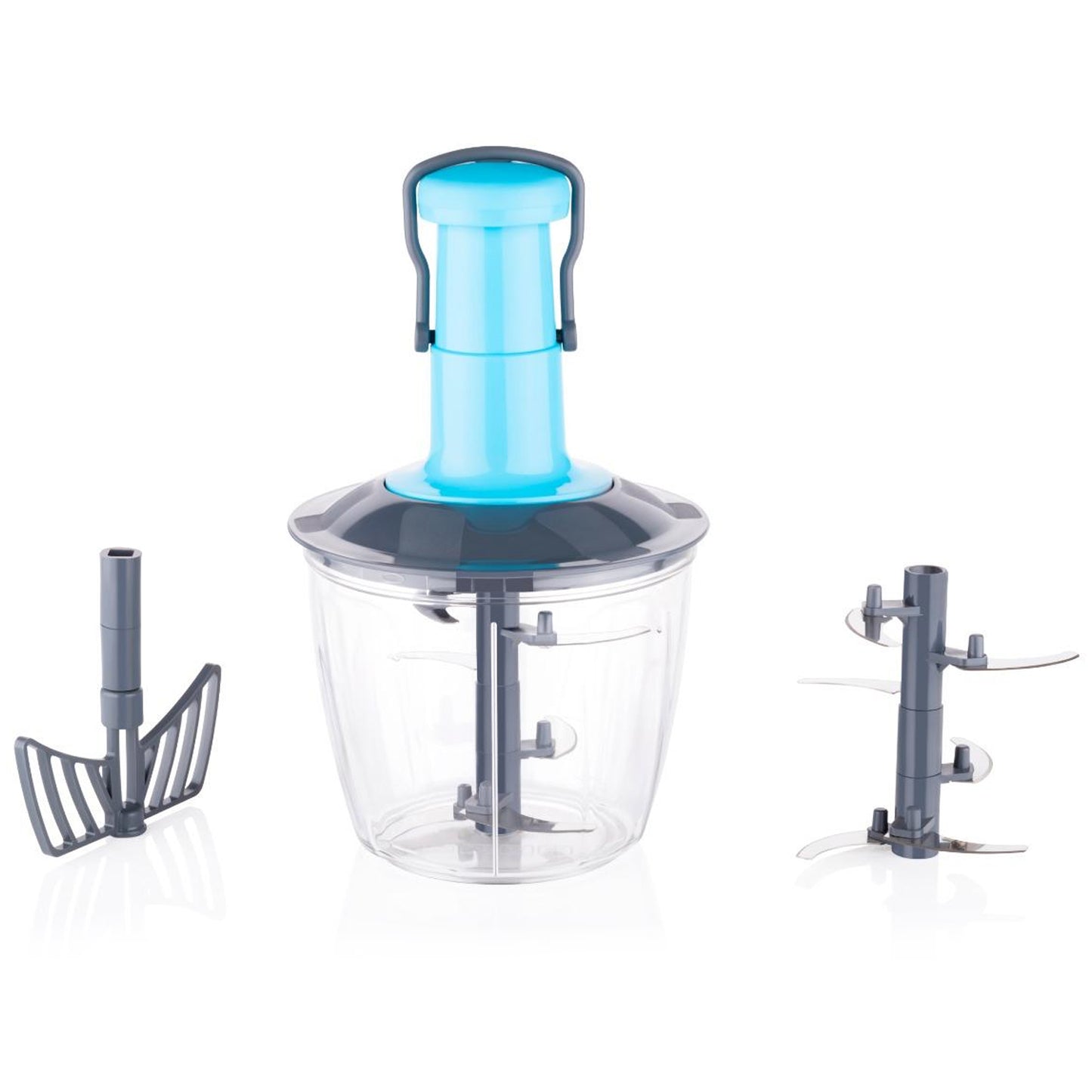6 Blades Manual Hand-press Vegetable Chopper (1100 Ml) - LootFaat