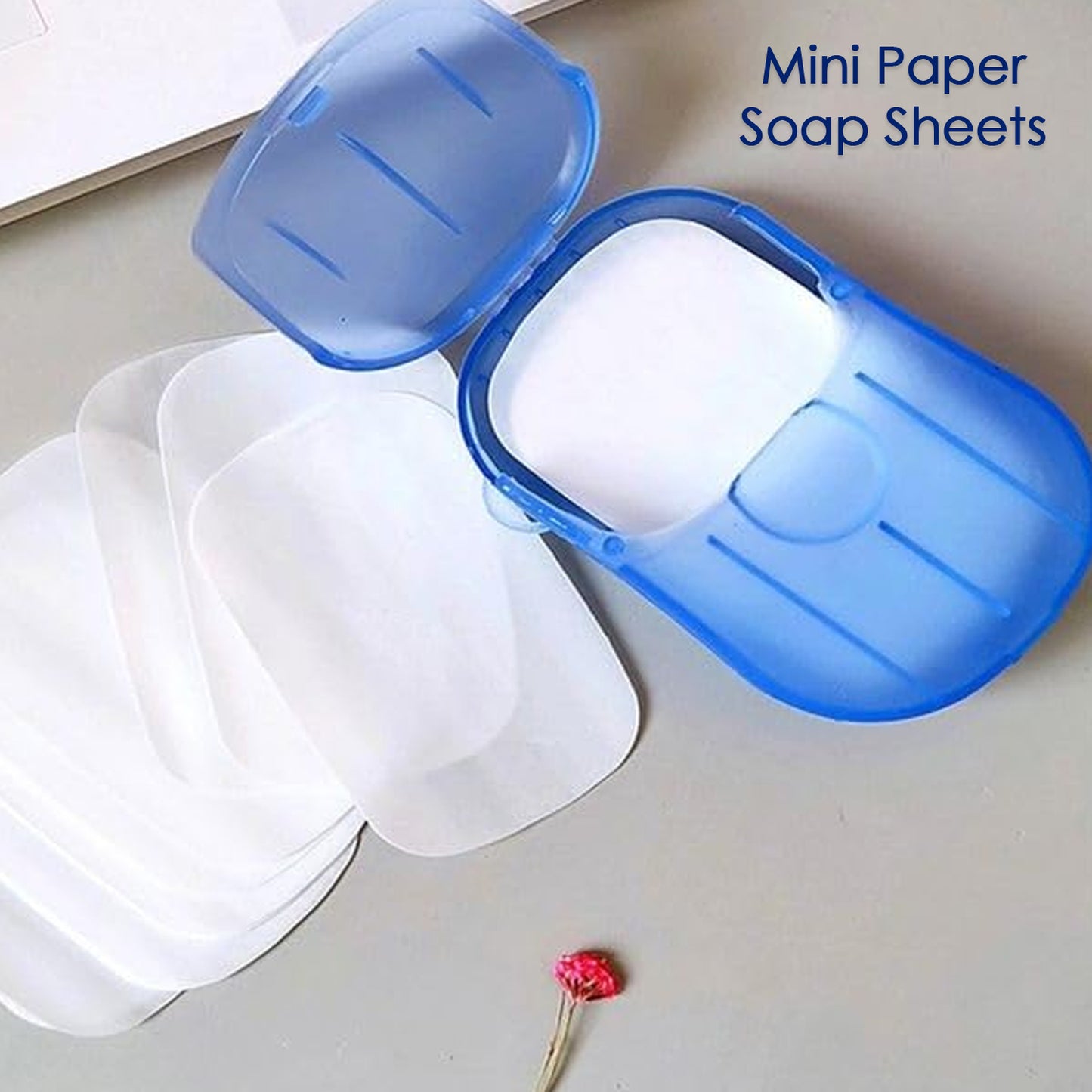Portable Easy Carry Travel Paper Soap Sheet With Mini Box (20 Sheets In A Pack Approx Mix Color) - LootFaat