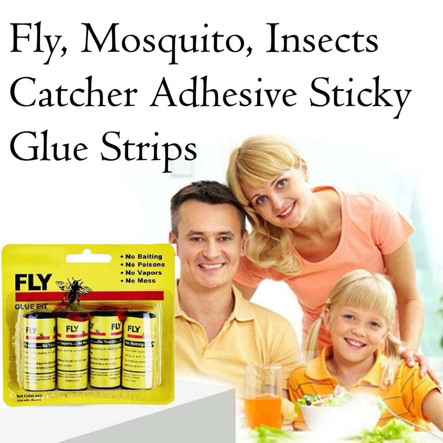 Fly Mosquito Insects Catcher Adhesive Sticky Glue Strips - LootFaat