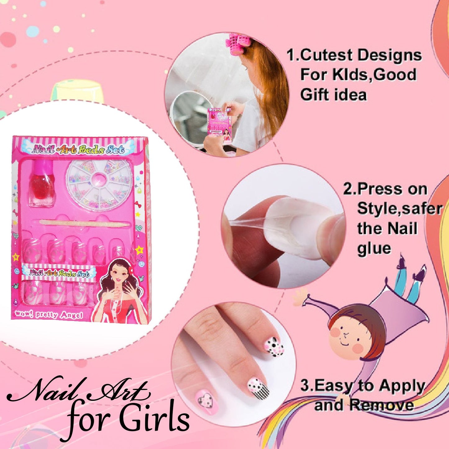 Nail Art Studio Manicure Set For Girls (Pack Of 15) - LootFaat