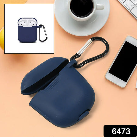 Silicone Shockproof Protection Wireless Headphones Carrying Box Cover With Metal Keychain - LootFaat