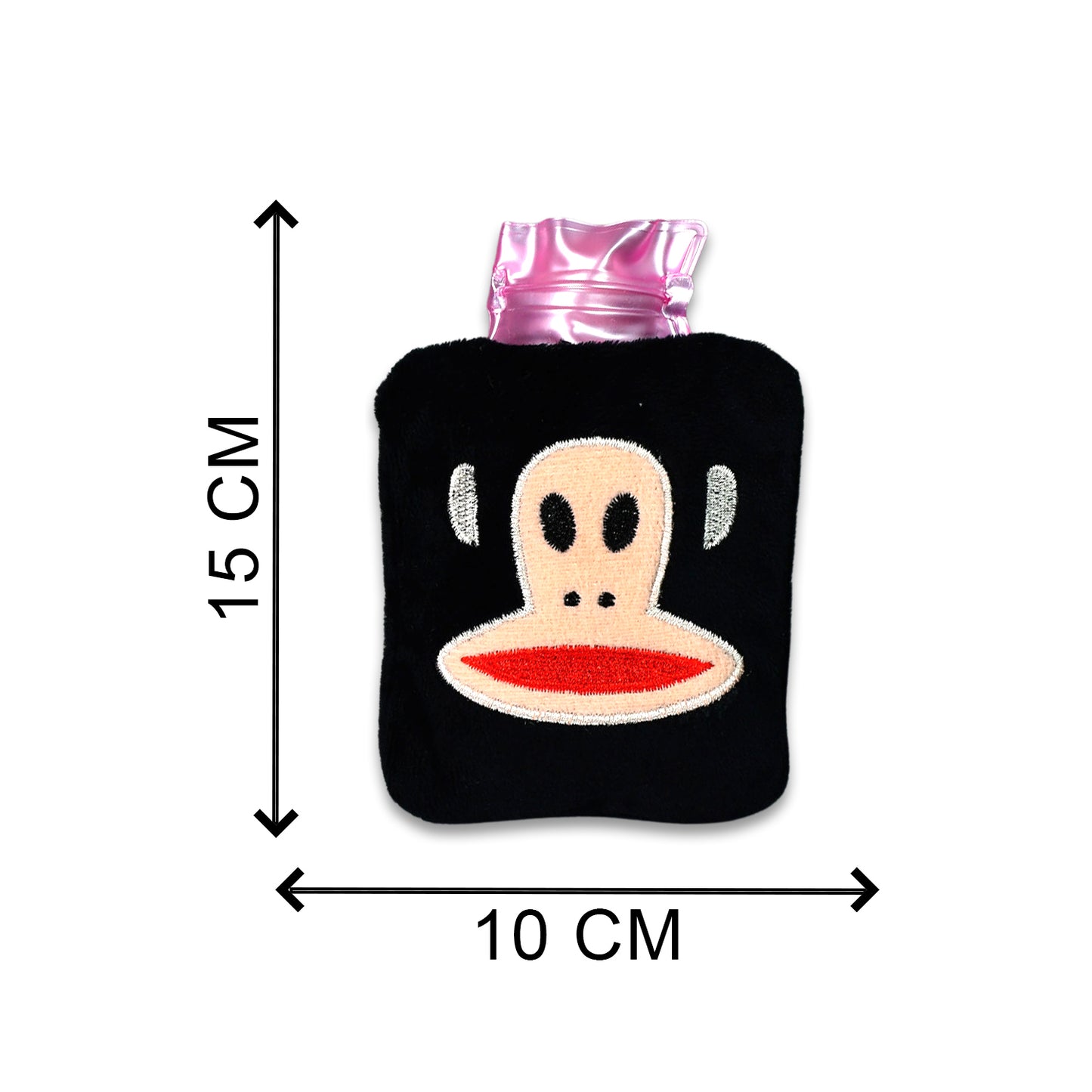 Black Monkey Small Hot Water Bag With Cover For Pain Relief Neck Shoulder Pain And Hand Feet Warmer Menstrual Cramps. - LootFaat