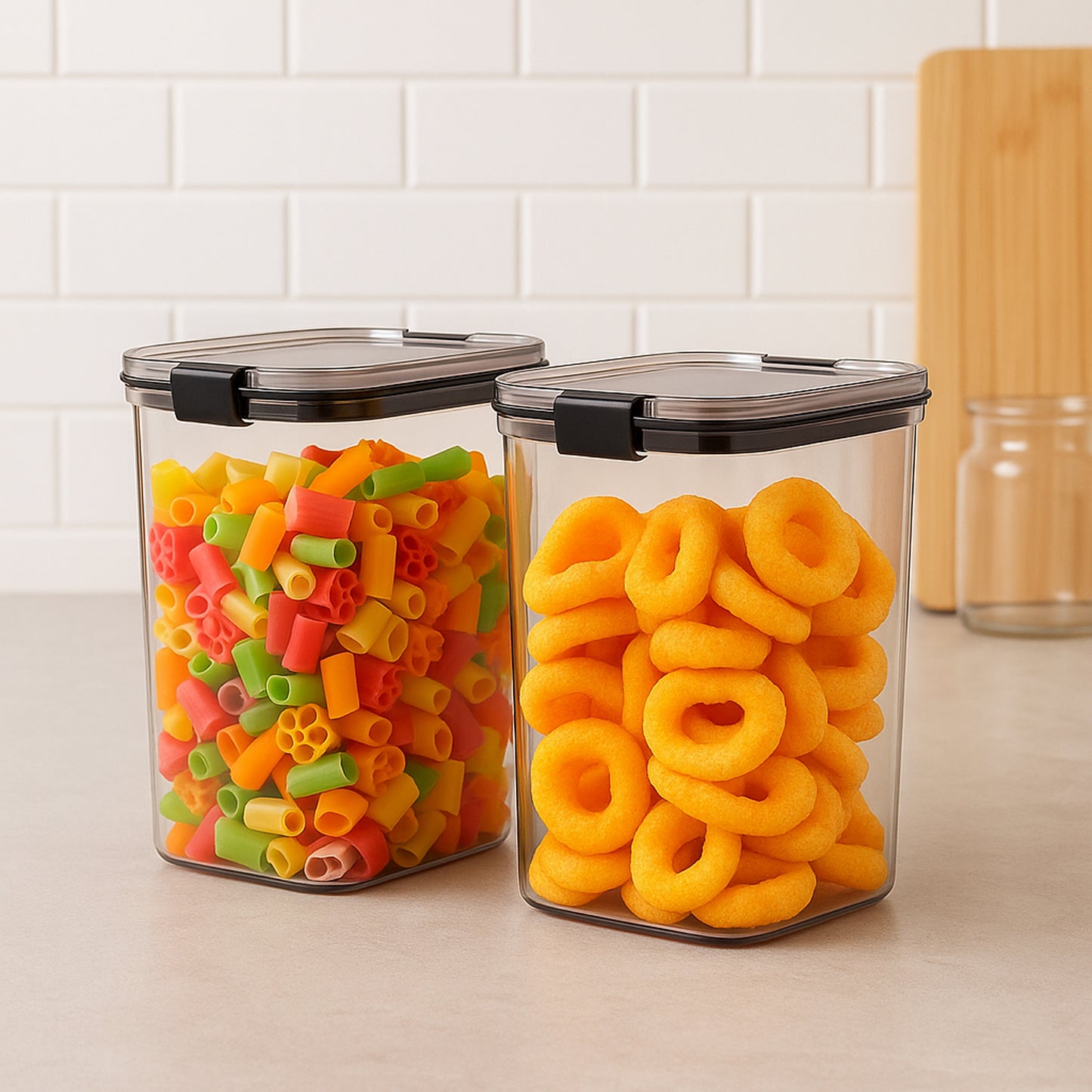 1200ml Airtight Food Storage Containers - 2 Piece Set