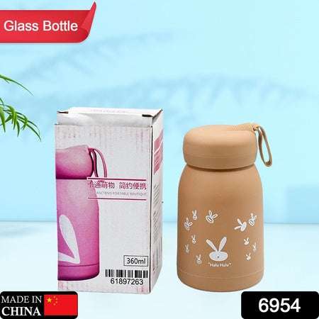 Cute Water Bottle For Kids - 360 Ml Cute Bunny Water Bottle Cute Rabit Print Water Bottle For Boys And Girls Kids Return Gift Water Bottle Sipper Insulated Water Bottle (Moq - 100 Pc) - LootFaat