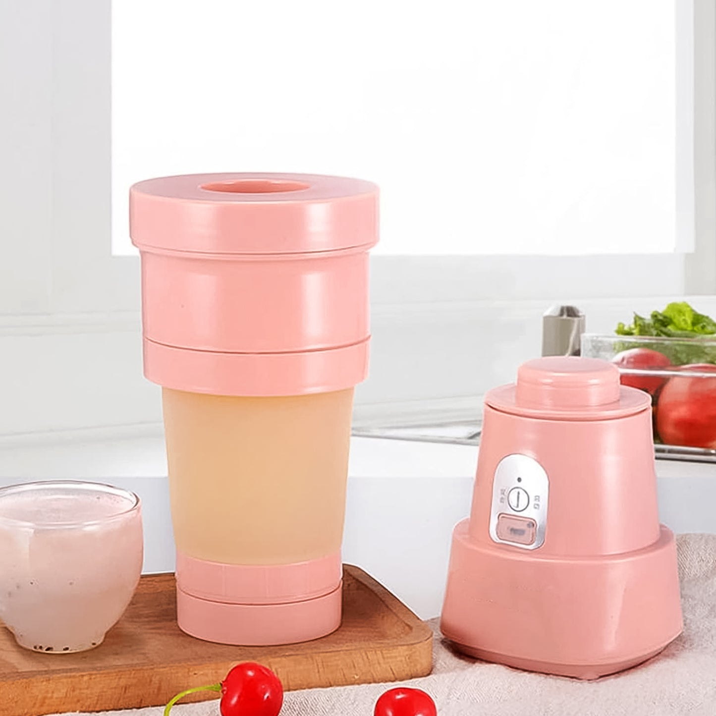 Foldable Electric Juicer Portable Blender Stainless Steel 6 Blades (500 Ml) - LootFaat