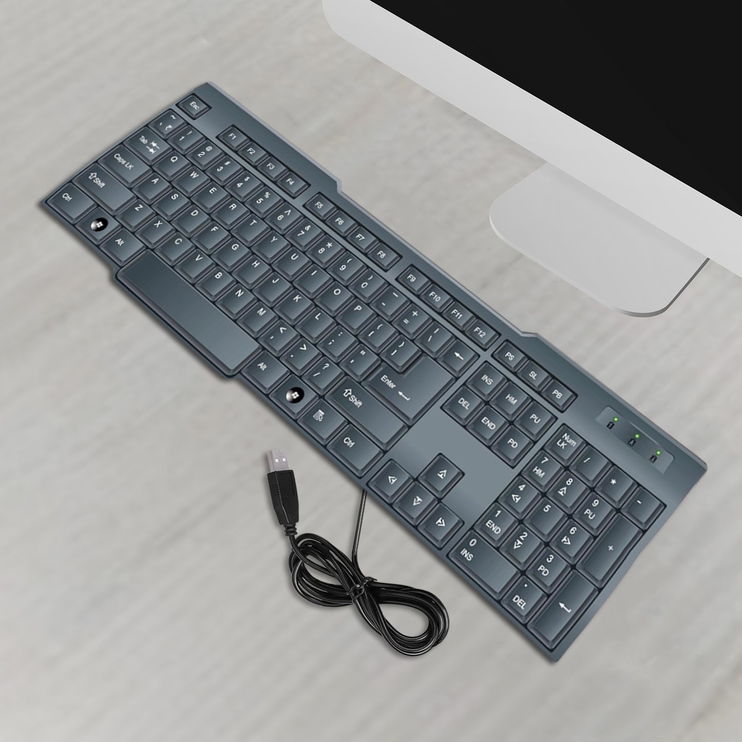 Wired Usb Keyboard 104 Keys (1 Pc) - LootFaat