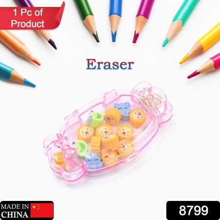Cute School Eraser Set Cute Eraser Multi Design Rubber Erasers For Pencil Cleaning Stationery School Student Girl Kids (15 Pc In1 Set) - LootFaat