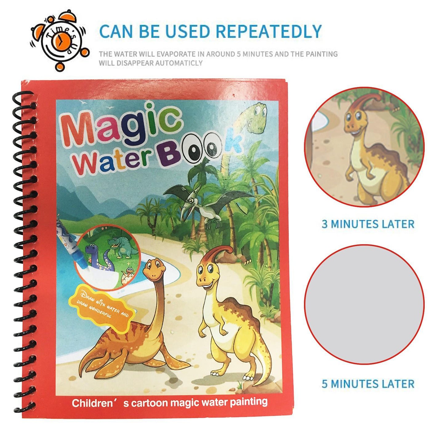 Magic Water Quick Dry Book Water Coloring Book Doodle With Magic Pen Painting Board - LootFaat