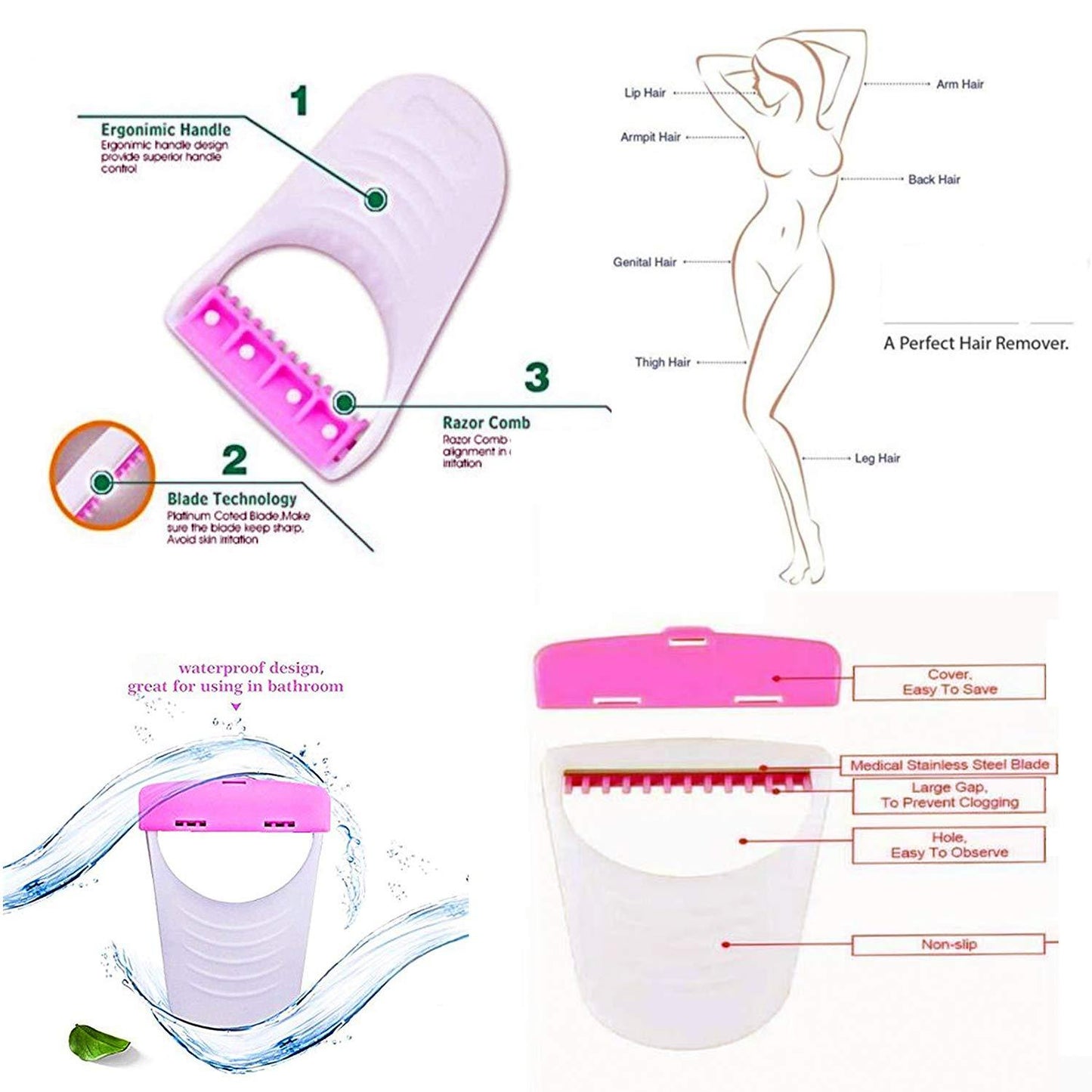 Disposable Body Skin Hair Removal Razor For Women Pack Of 6 - LootFaat